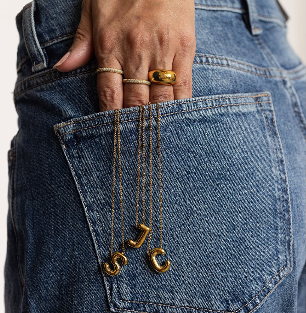 helium bubble initial necklace "J"