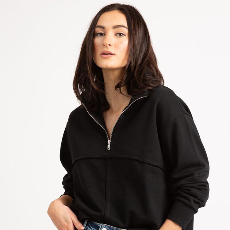 &frac14; zip sweaters