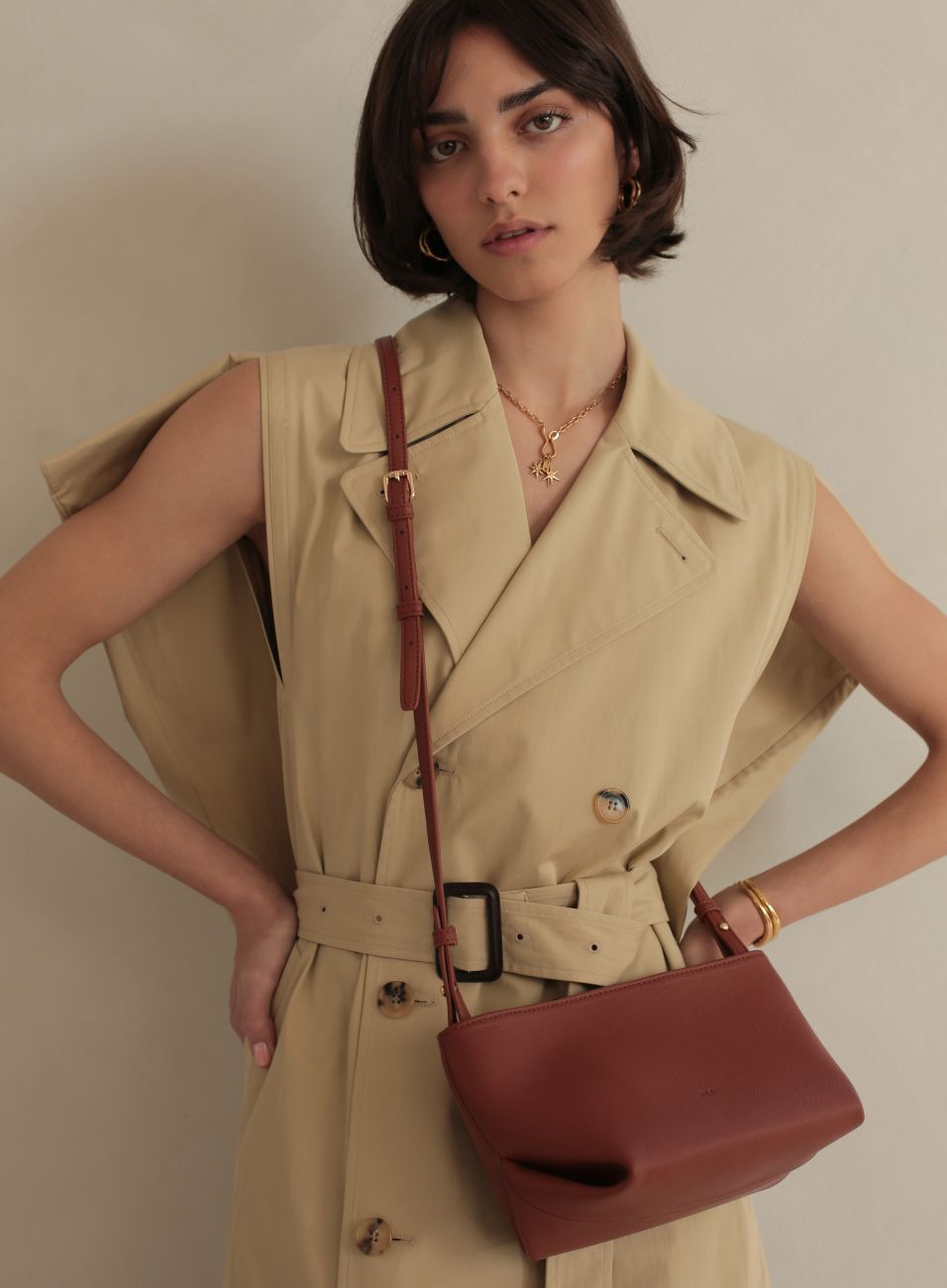 Fiona Bag - Walnut Pebble