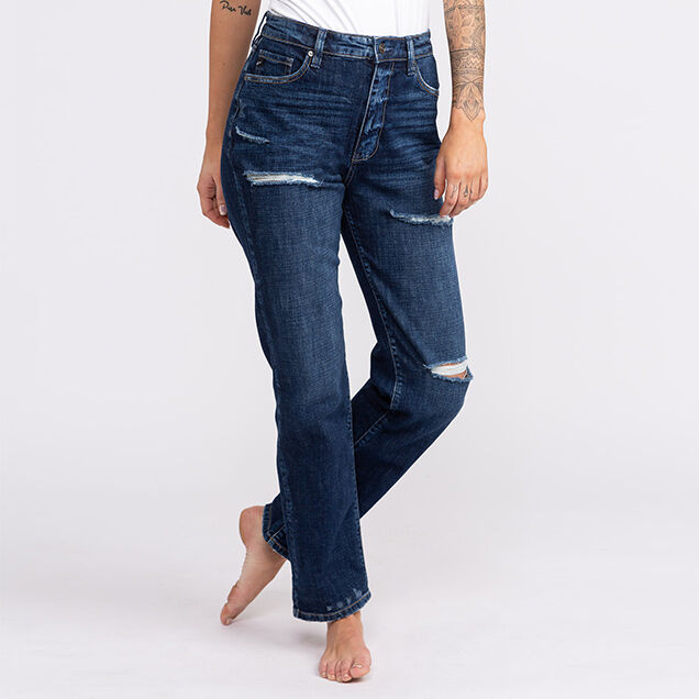 KANCAN high rise 90s boyfriend jeans