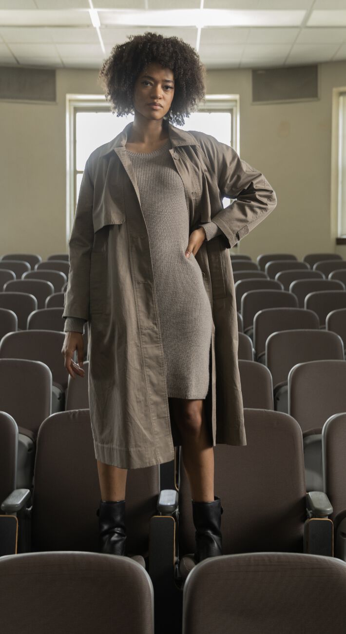 Alaiya Scoop Neck Knee Length Dress