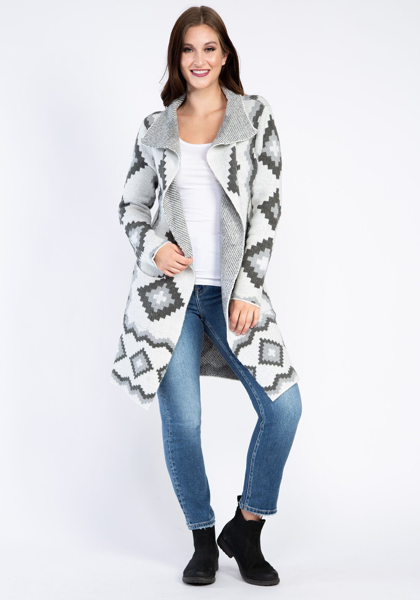 mossy jacquard coatigan Image 1