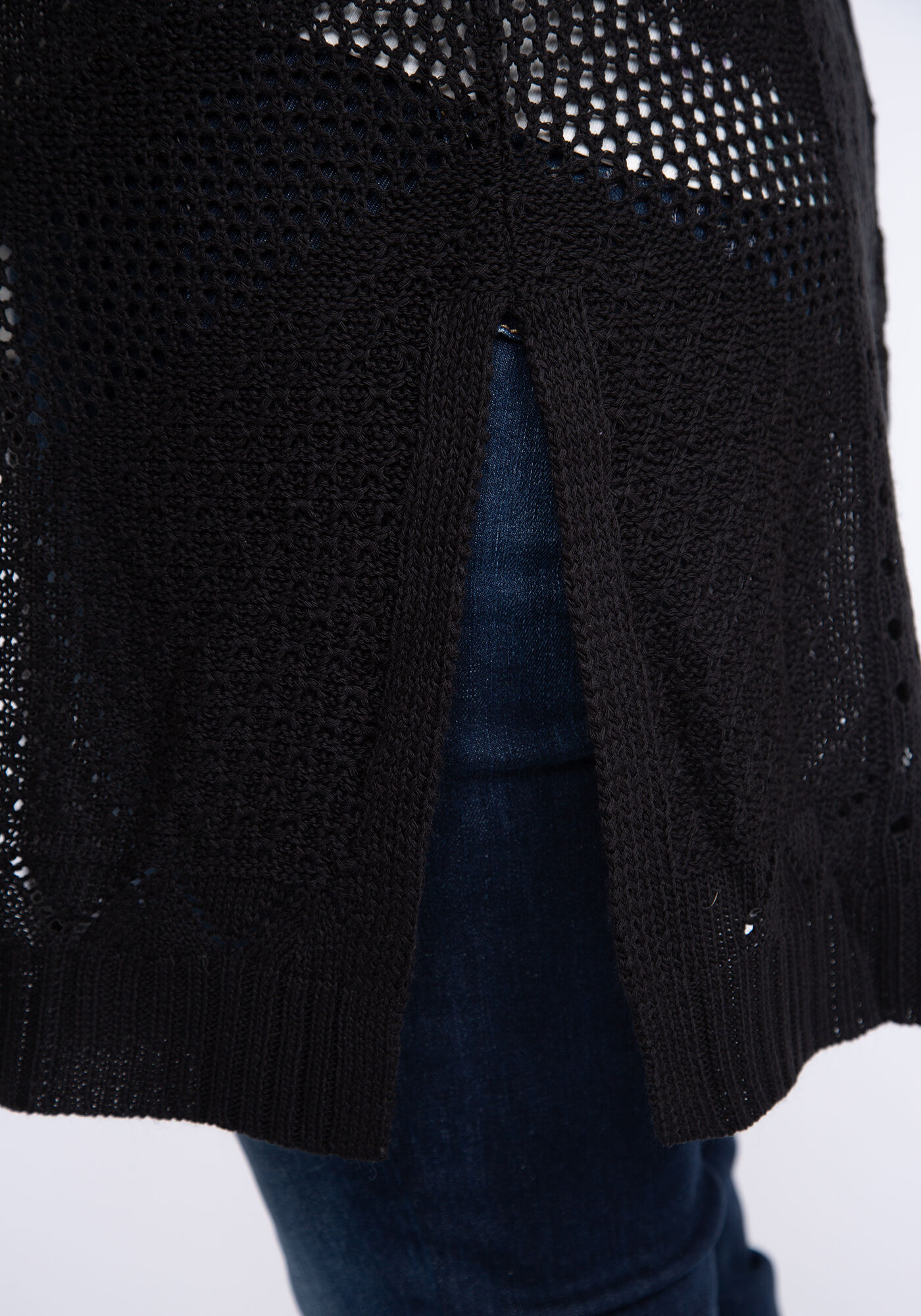 genevive lattice back open cardigan Image 6