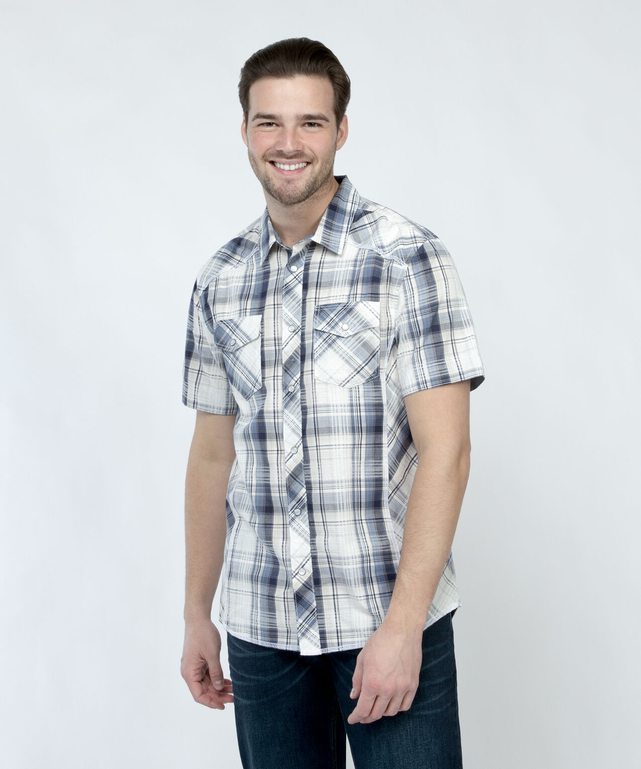 plaid snap front shirt trutch Image 1