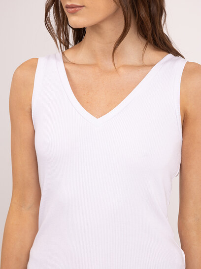 leela double v neck tank leela double v neck tank