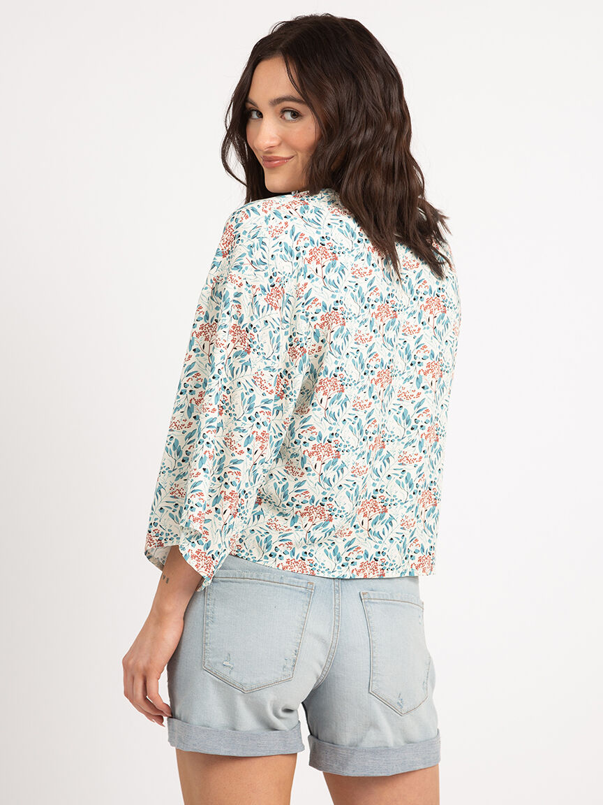 angelina long sleeve woven open cardigan Image 5