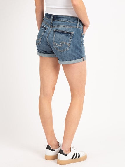 suki cuffed mid rise jean shorts suki cuffed mid rise jean shorts Image 4