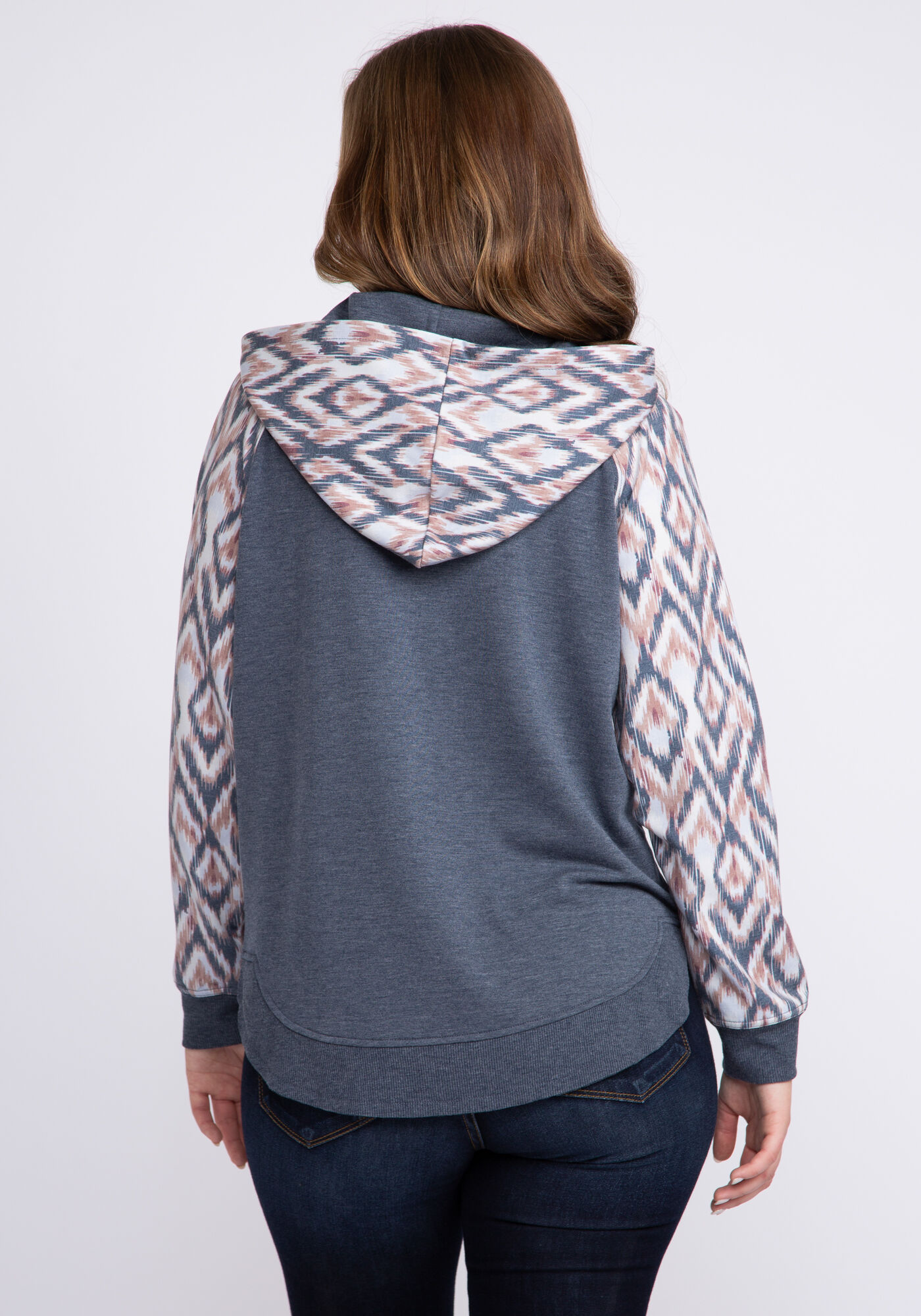 julien print lace up hoodie Image 2