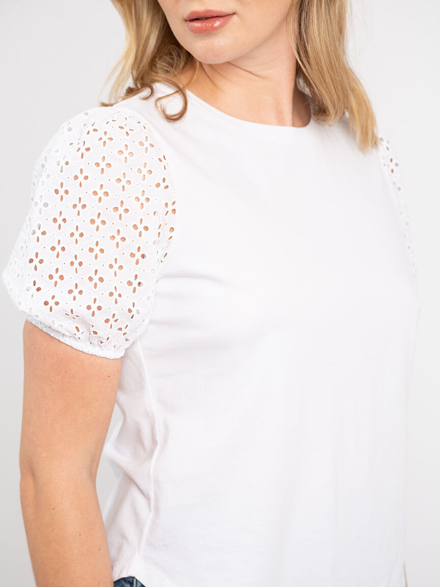 nyra kismet eyelet sleeve top Image 5