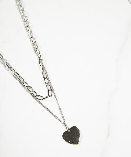 layered heart chain necklace Image 3