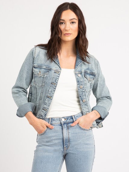 fitted jean jacket Image 1
