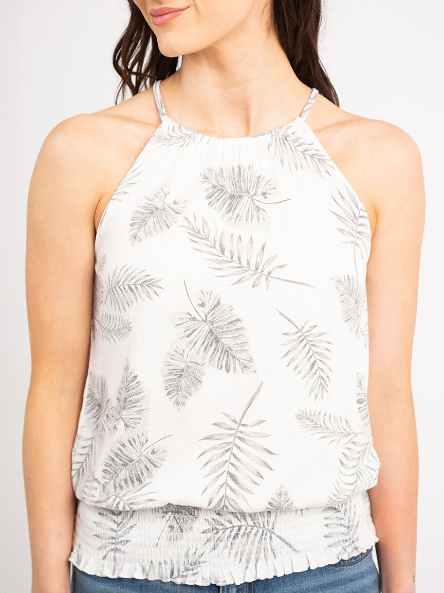 carmen halter neck smocked bottom tank Image 4