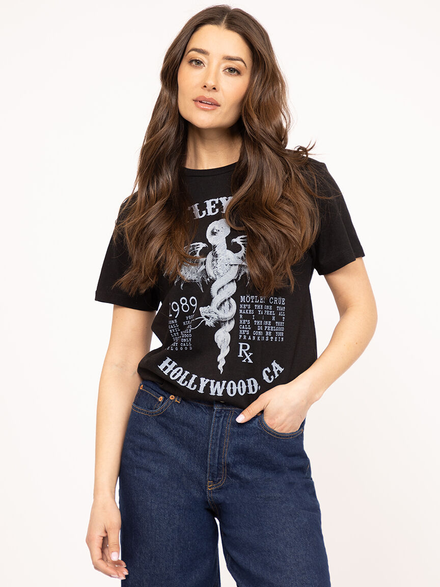 unisex motley crue rx graphic tee