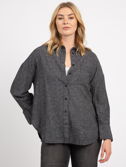 emma long sleeve button front shirt Image 3