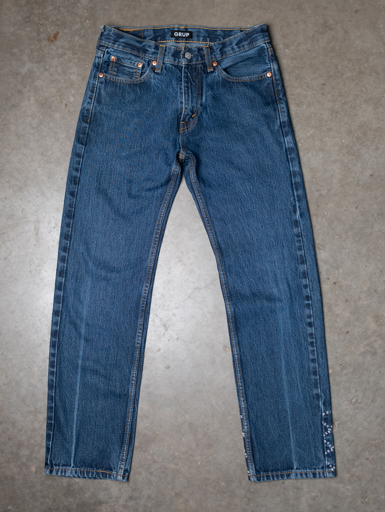 levi's 505 jean with sashiko Image 1