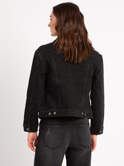 nimes black classic jean jacket nimes black classic jean jacket