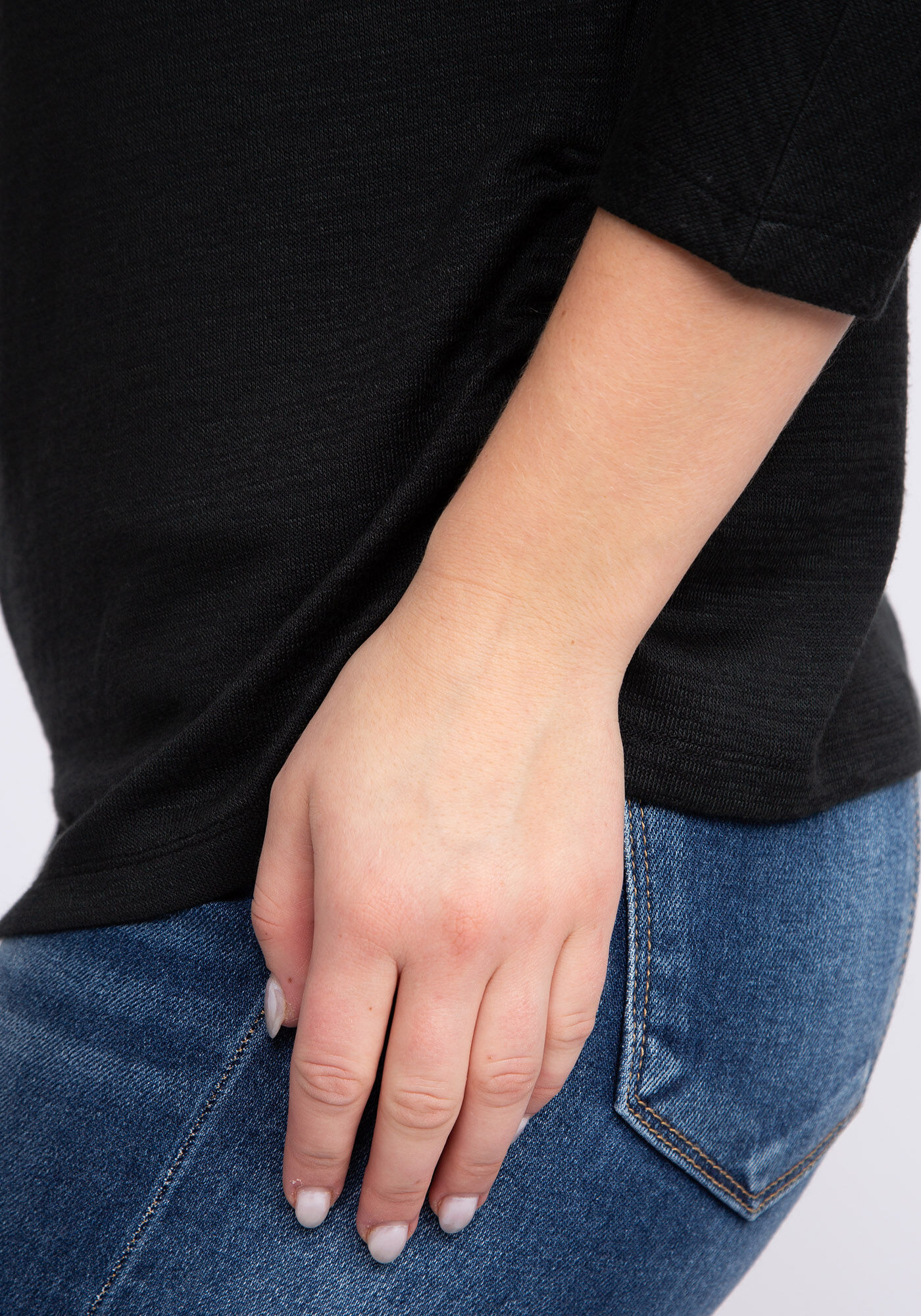 desiree 3/4 dolman sleeve side tie top Image 6