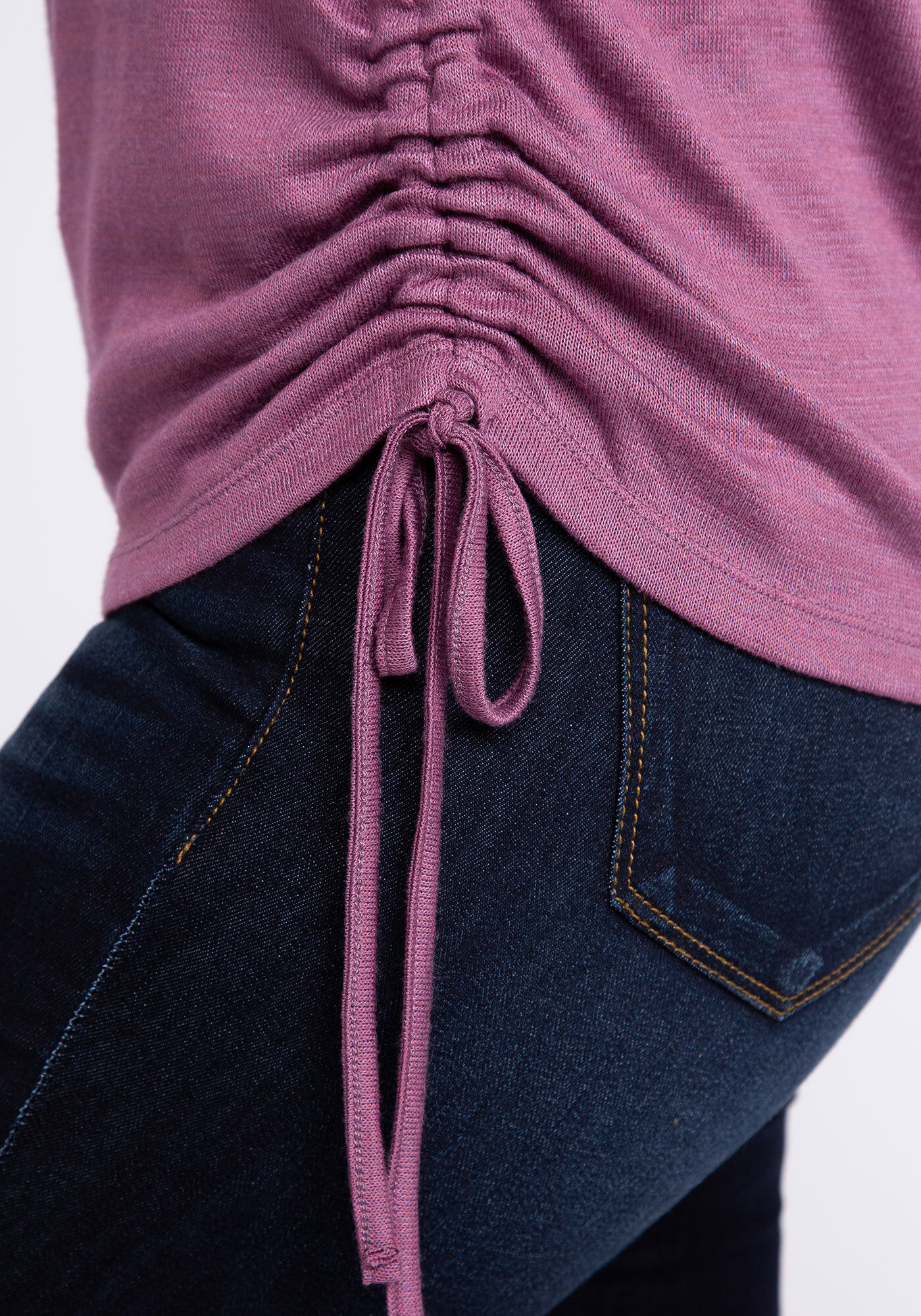 desiree 3/4 dolman sleeve side tie top Image 4