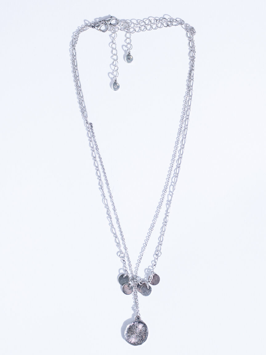 rose coin double layer necklace Image 1