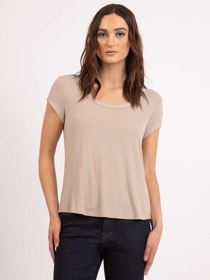 ashlin scoop neck t-shirt Image 1