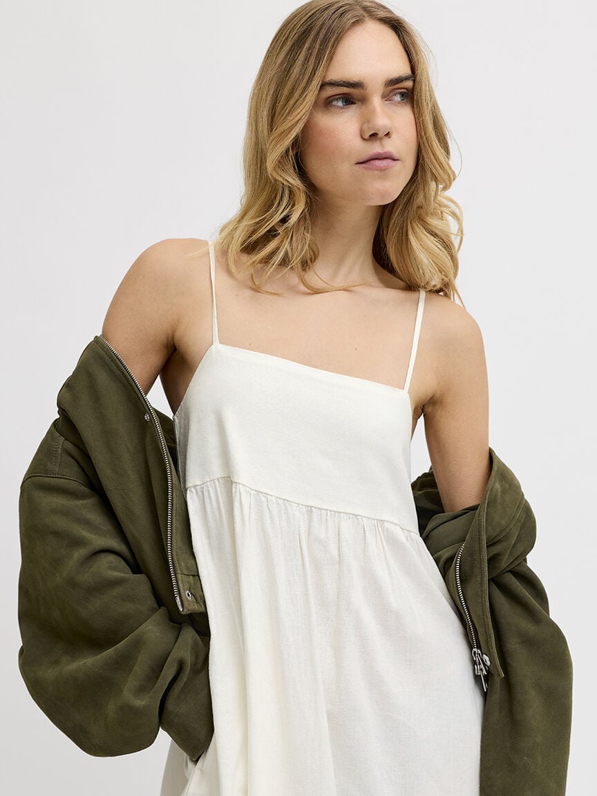 almira linen blend long dress Image 4