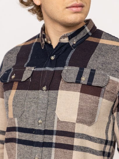 plaid flannel shirt with flap pockets plaid flannel shirt with flap pockets