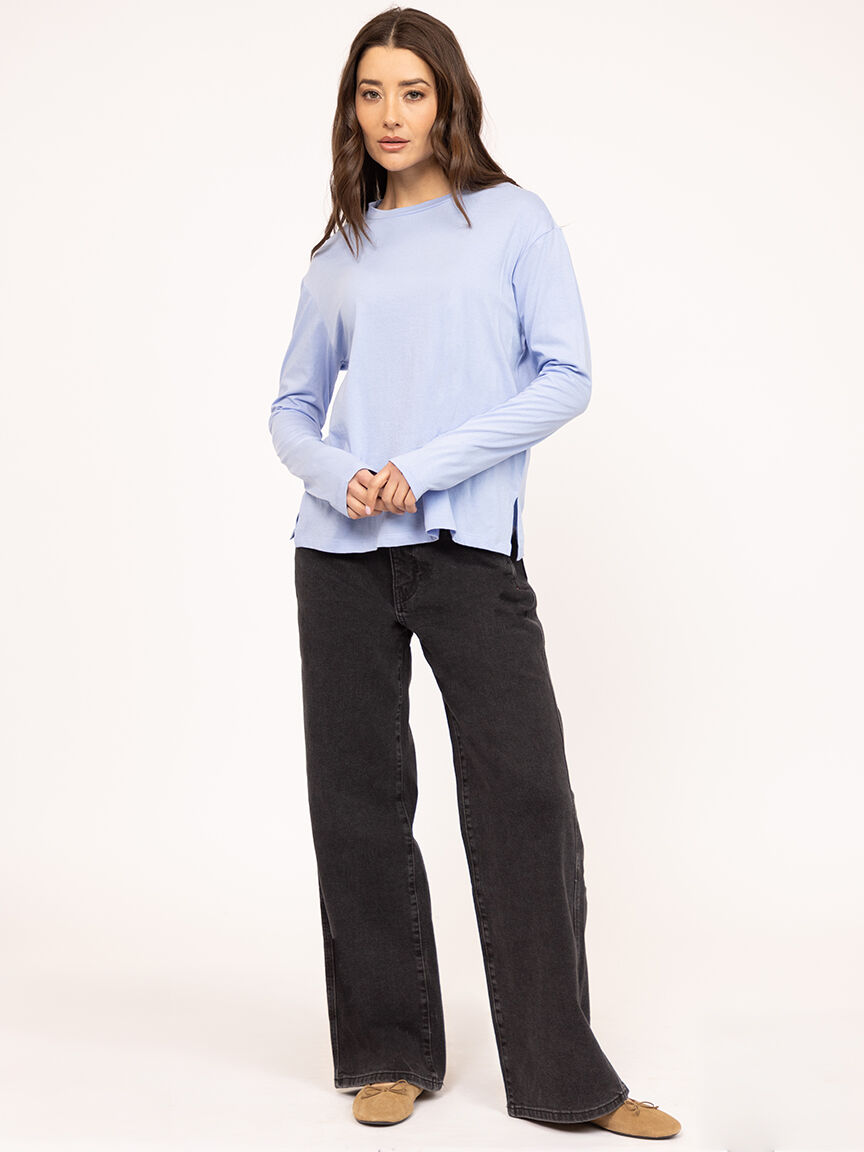 long sleeve tee blue