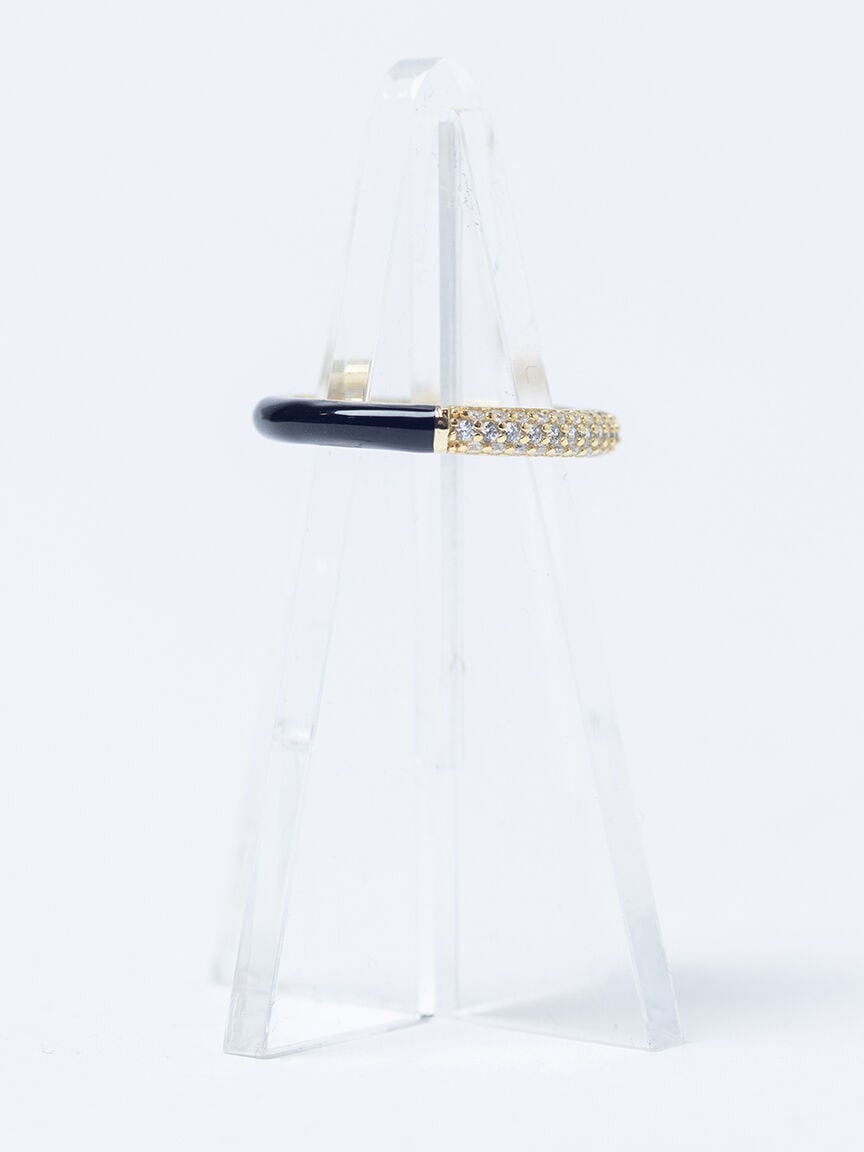 candy enamel ring black