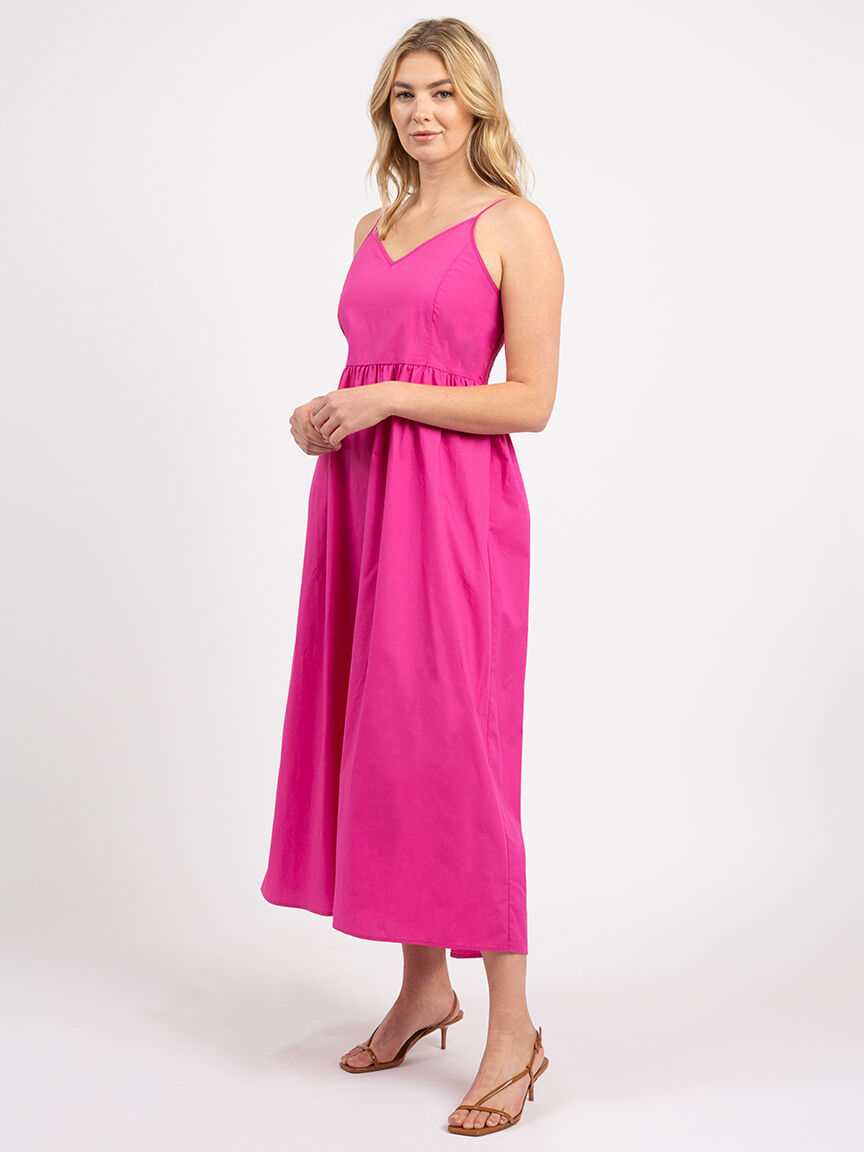 maybelle strappy vneck poplin maxi dress Image 4
