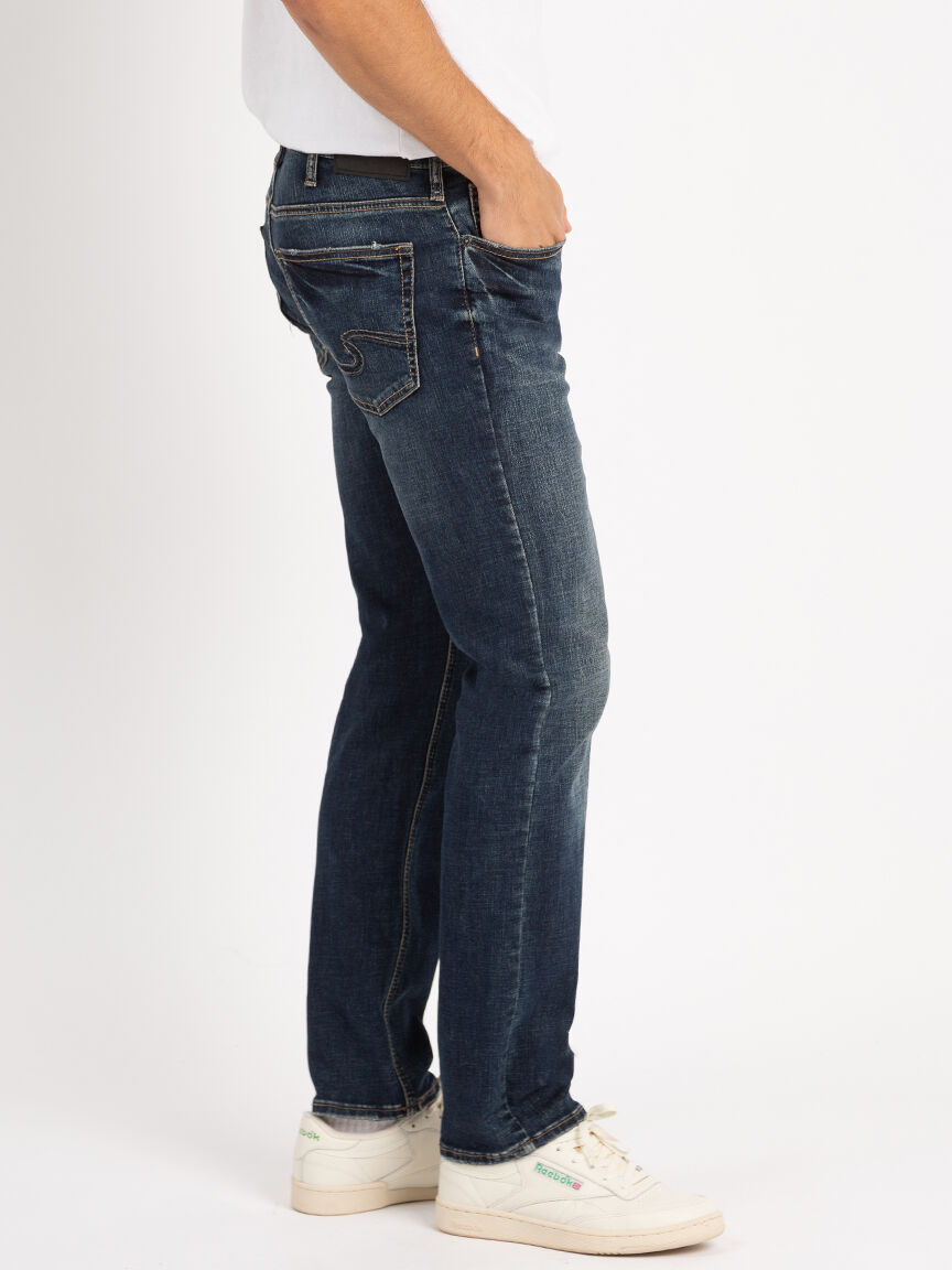 allan straight leg jean SILVER