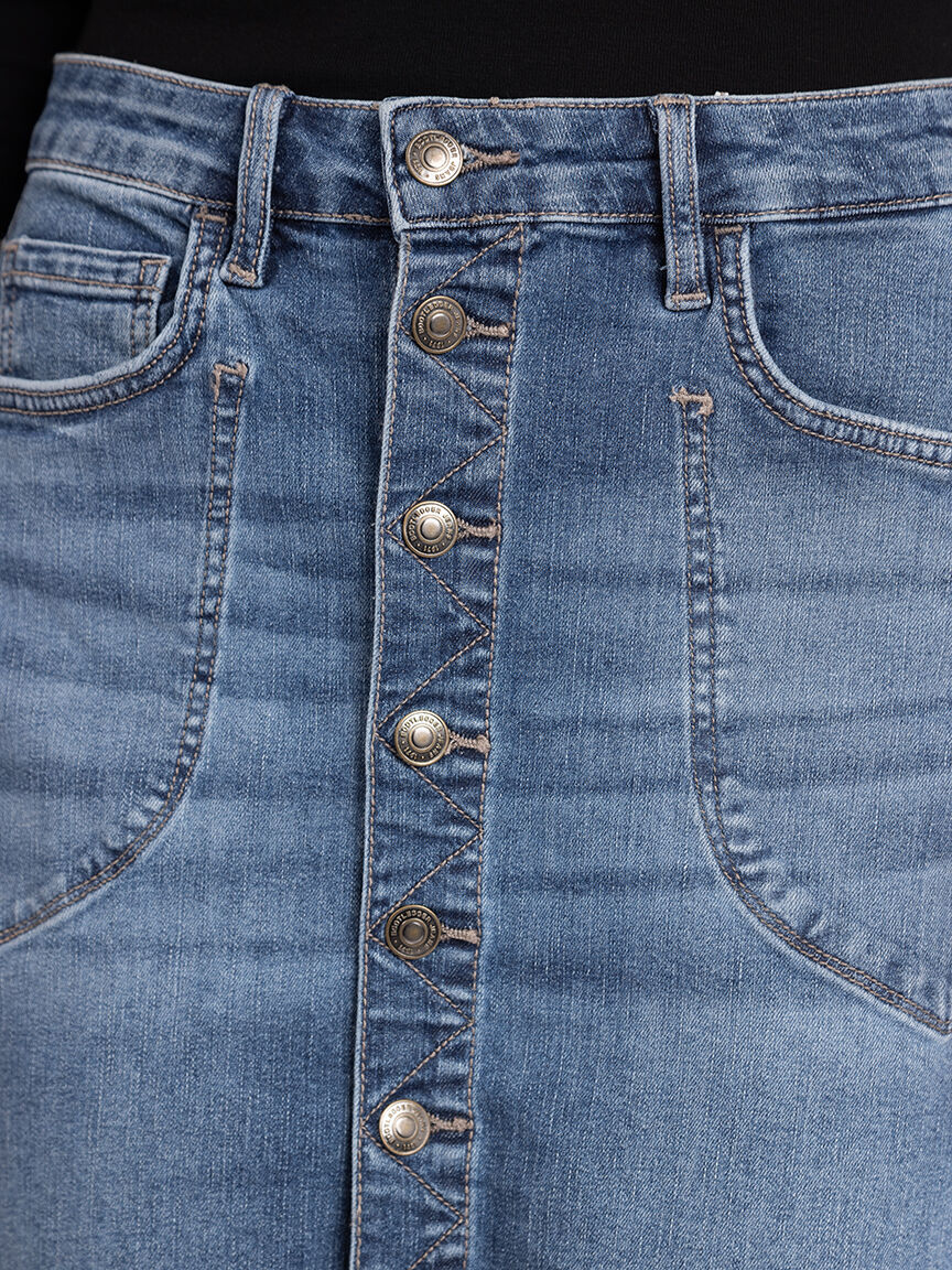 denim midi skirt Image 5
