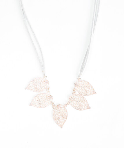 filigree leaf necklace  Image 2