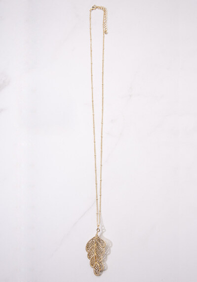 necklace with layered filigree pendant necklace with layered filigree pendant Image 1