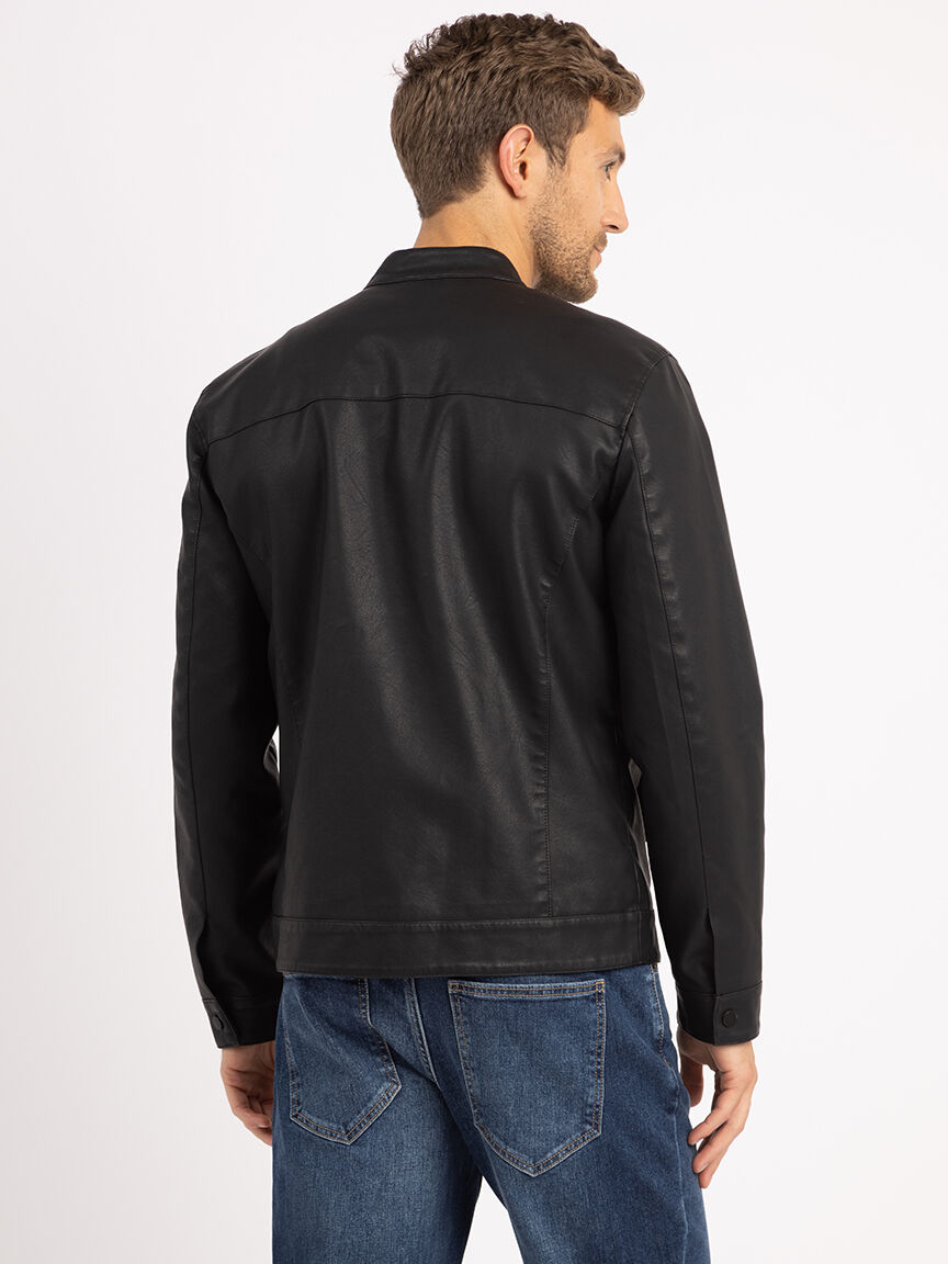 LEATHER-EFFECT JACKET - Black | ZARA Spain