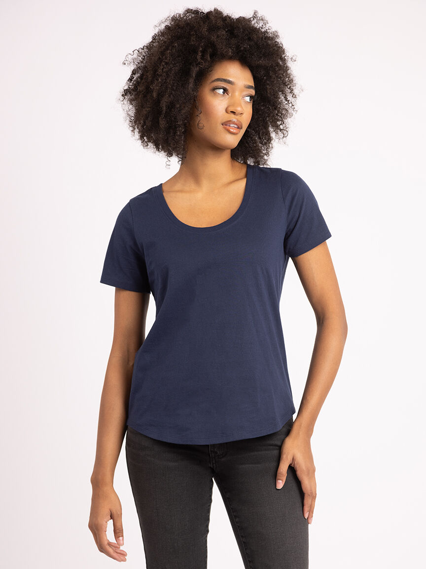 saige scoop neck t-shirt Image 1