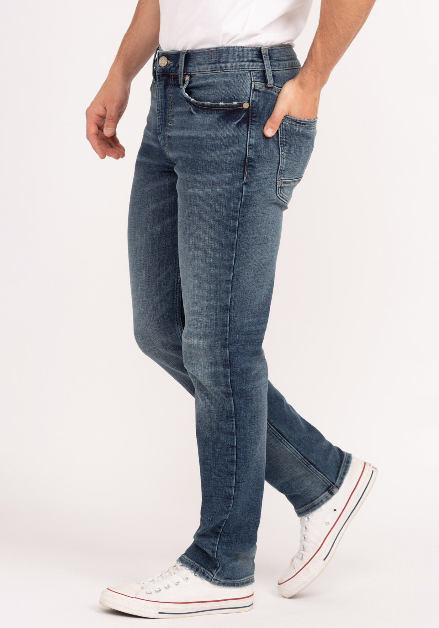 knit slim straight tech jean Image 4