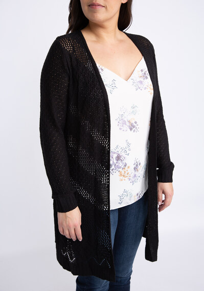 genevive lattice back open cardigan genevive lattice back open cardigan Image 4