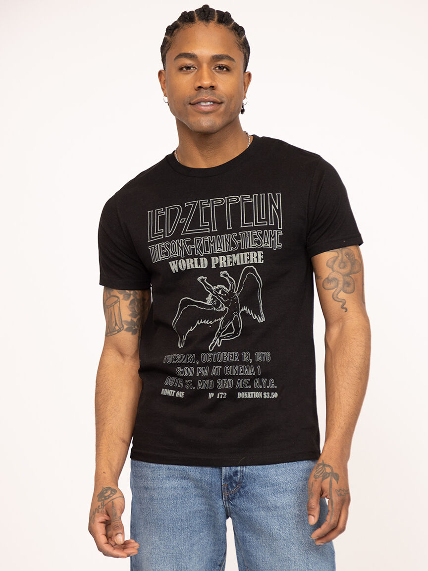 unisex led zepplin graphic tee