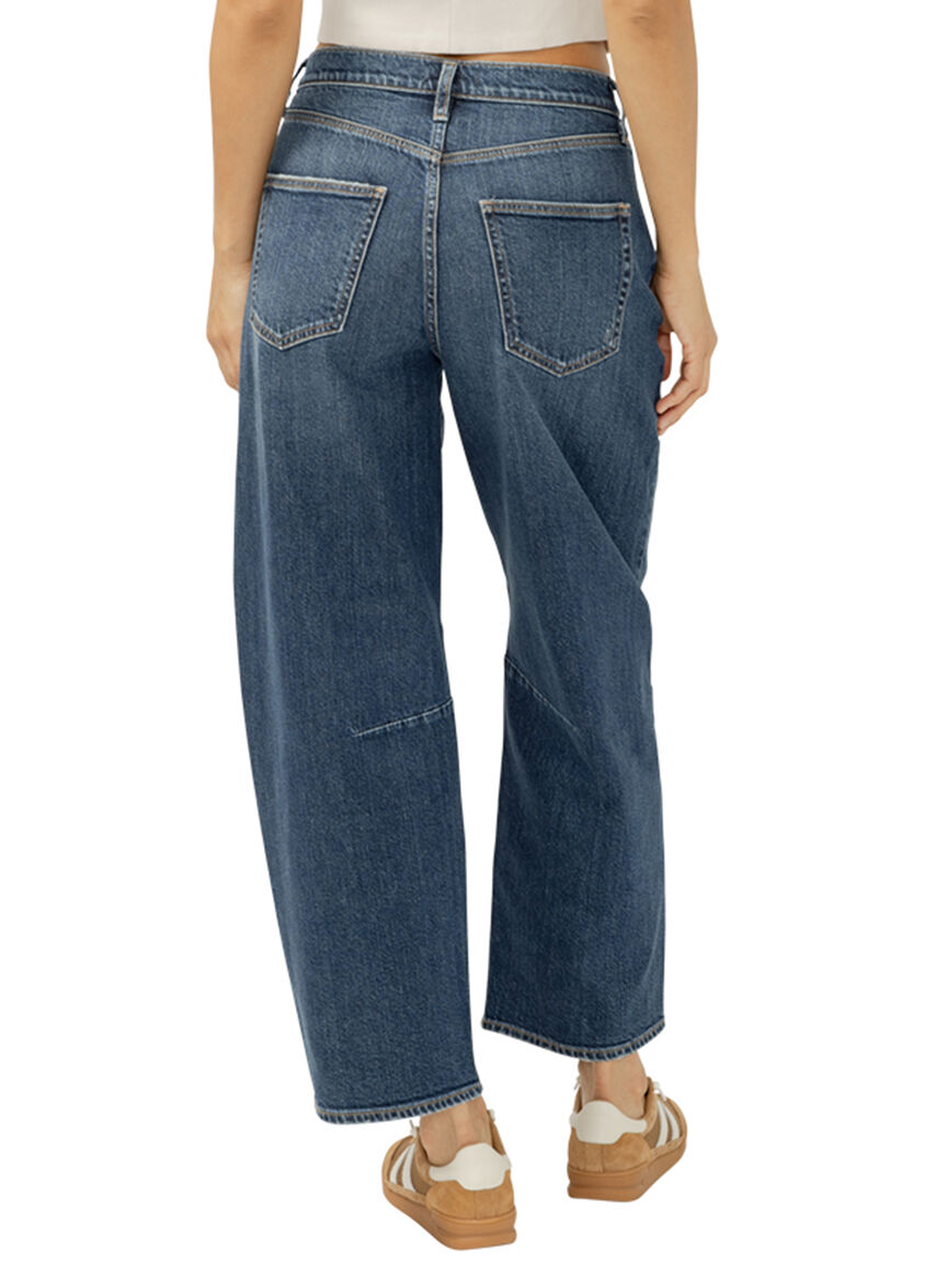 High Rise Barrel Leg Jeans