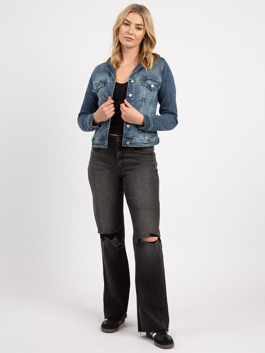 fitted jean jacket Image 2