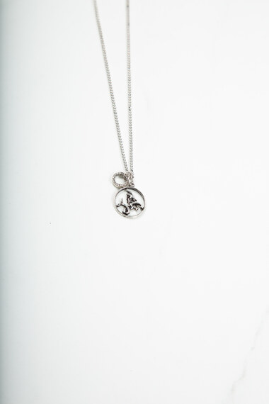 zodiac sign crystal hoop charm necklace - capricorn Image 4