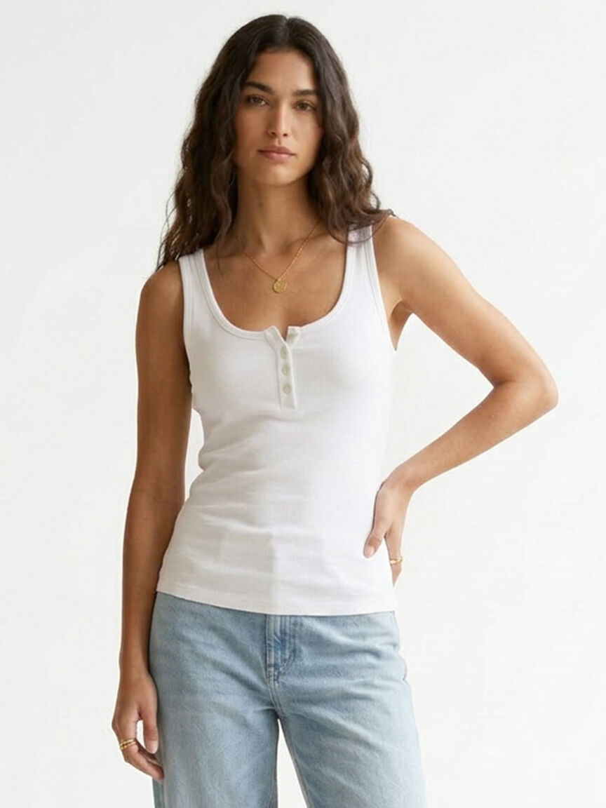 ribbed henley tank