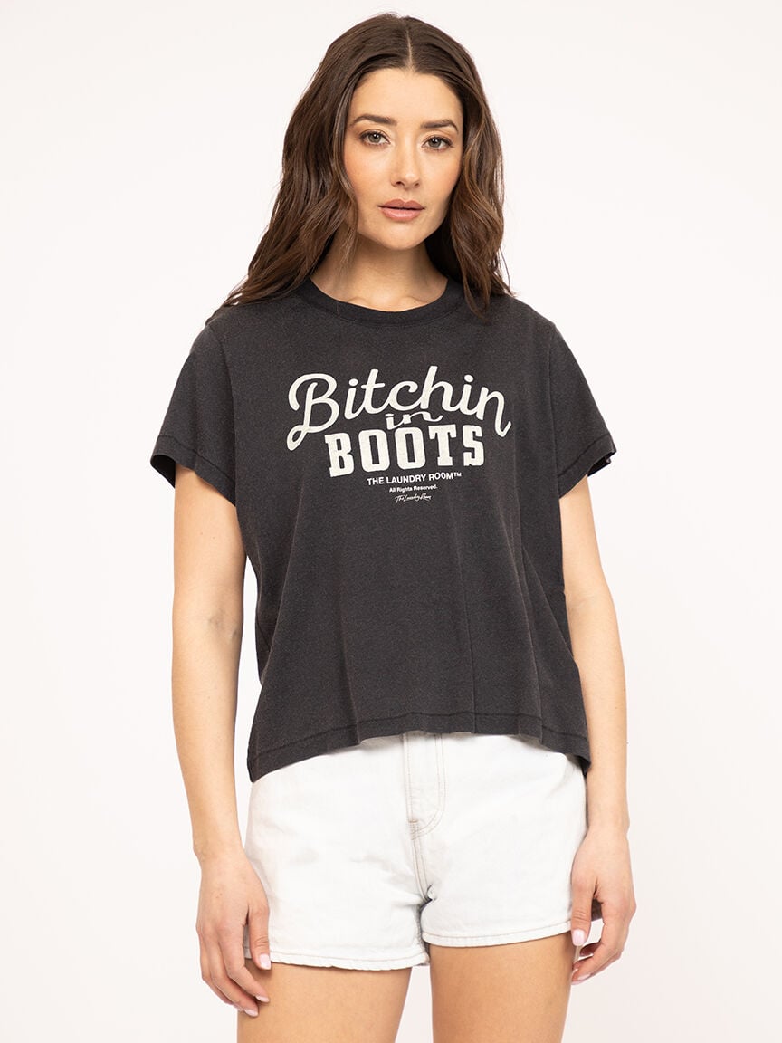 bitchin in boots perfect tee