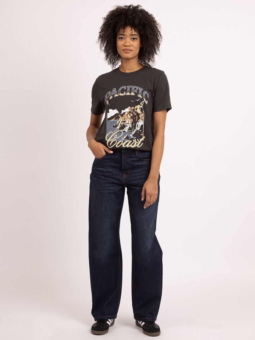 pacific coast crew neck graphic t-shirt