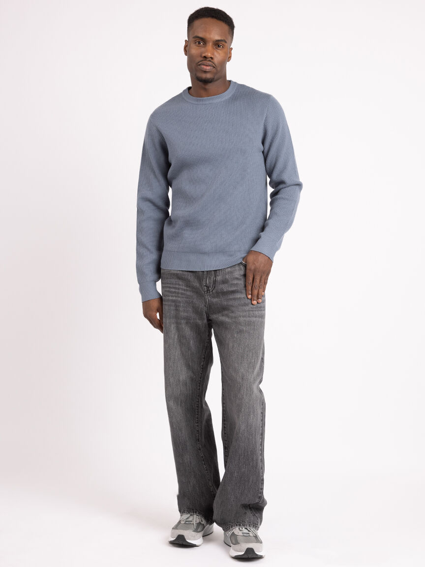 austin waffle stitch crewneck Image 2