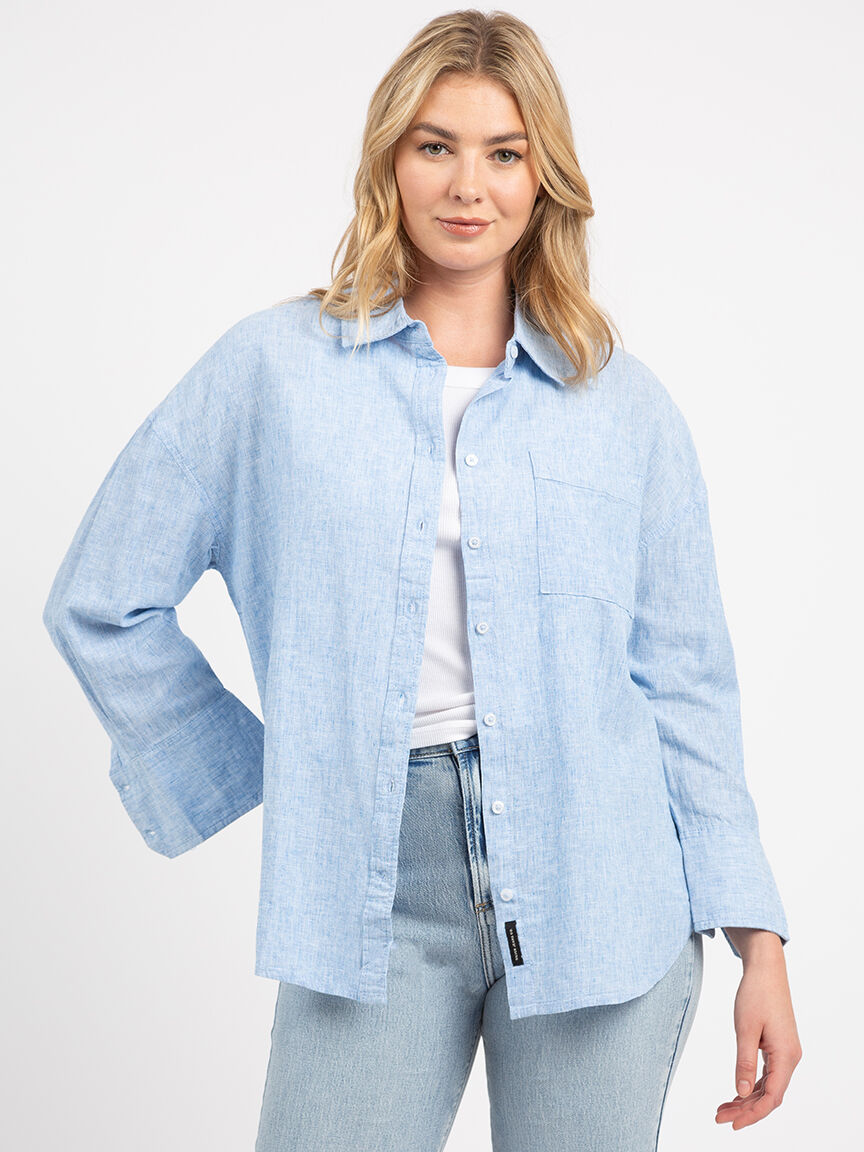 emma long sleeve button front shirt Image 4