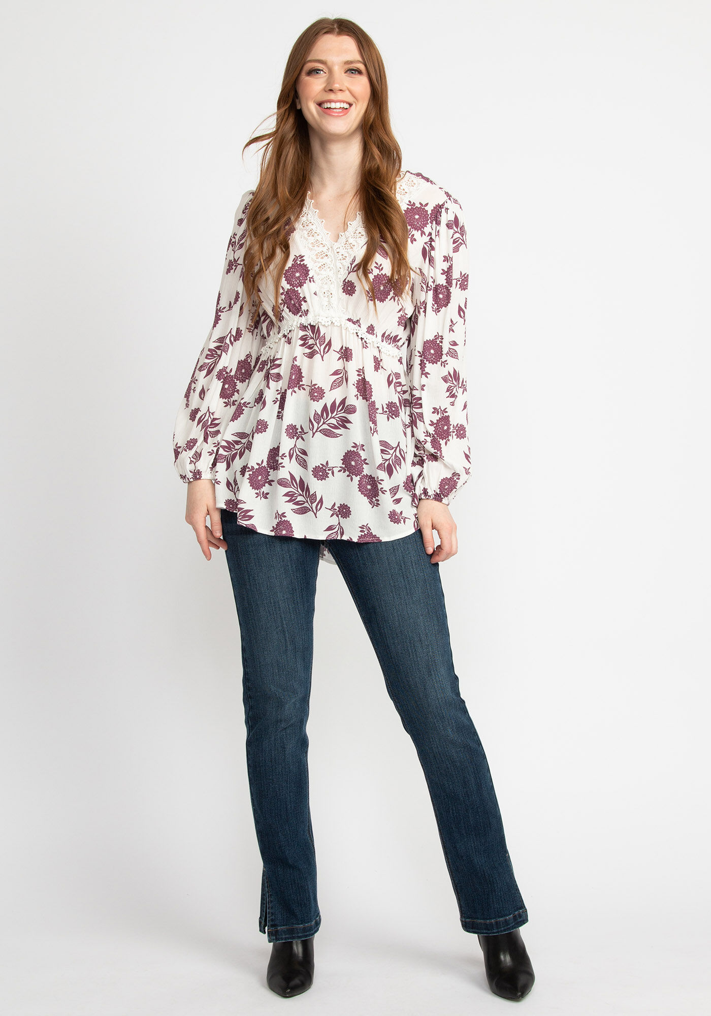 vienna crochet trim peasant blouse  Image 3