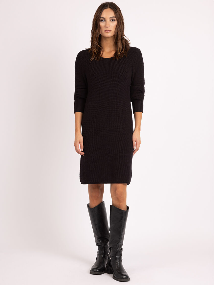 alaiya scoop neck knee length dress Image 2