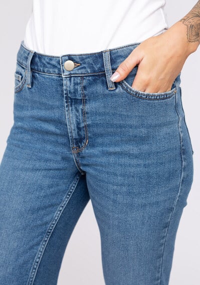 smart denim high rise straight leg jeans Image 4