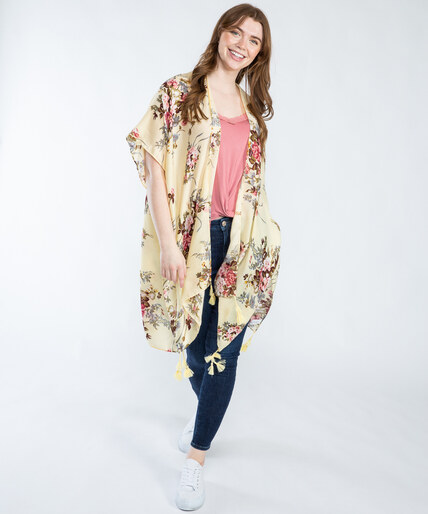 open front yellow floral wrap Image 1